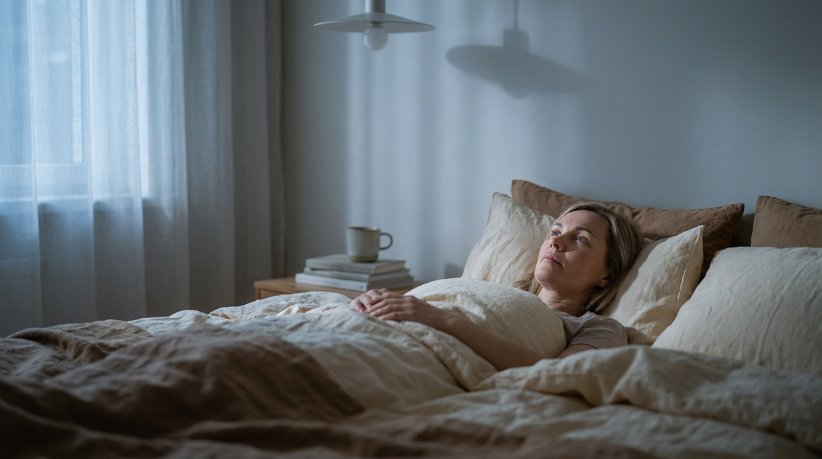 Naine lamab öösel voodis ärkvel ja mõtleb, miks ma ei maga perimenopausis