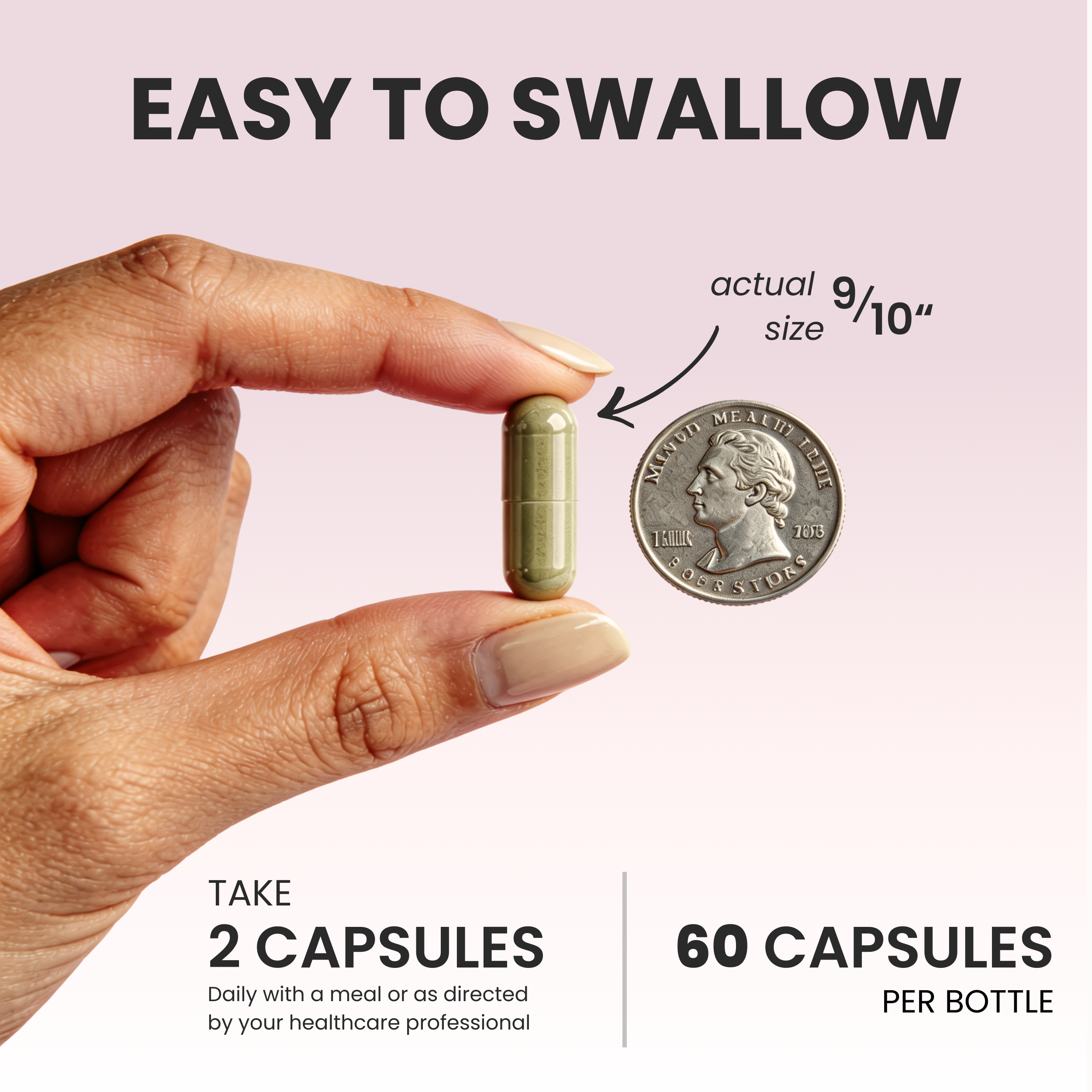 Menopause Relief Supplement Real Capsule Size